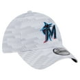 thumbnail image 3 of Men's-New Era  White Miami Marlins Graded 39THIRTY Flex Hat, 3 of 6