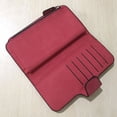 thumbnail image 4 of MasteelfCA Sac Rouge pour Femmes à Trois Volets, Double Couleur, Portefeuille Rétro à Boucle, Mat, Longue Poche Zippée, Portefeuille, Sac en PU de Qualité Supérieure, 4 of 8