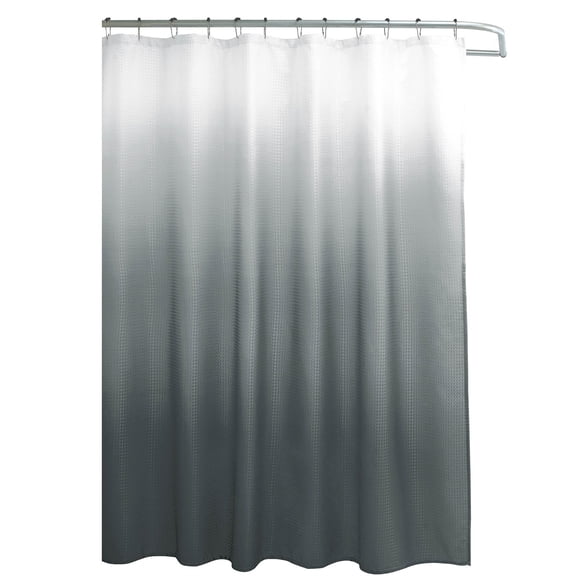 Quick-Drying Waterproof Decorative Shower Curtain, Furenl Textured Dark Grey Polyester Shower Curtain Set, Shower Curtain*1