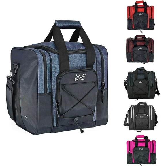 WOLT | Single Bowling Ball Tote Bag--Bowling sports Equipment Bag for Unisex Waterproof Polyester Healthyblue