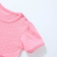 thumbnail image 6 of HILEELANG Baby Girls Short Sleeve Dress Cotton Casual Pink Dot Bunny Applique Jersey Shirt Playwear Dresses 2T, 6 of 6