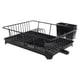 thumbnail image 2 of Escurridor de platos para encimera de cocina, escurridor de platos, organizador multiusos, soporte para tazas de ahorro de espacio con escurridor, negro, 2 of 9