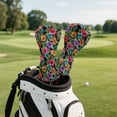 thumbnail image 3 of Yuyamidu Colorful Hibiscus Golf Club Head Covers for Driver Fairway Woods Headcovers Tropical Golf Club Covers PU Leather Golf Club Headcover, 3 of 7