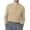 Khaki, variant on DeHolifer Tunic Tops for Men Crewneck Button Long Sleeve Solid Color Loose Pullover Tops Black XL