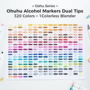 Ohuhu Alcohol Markers 320 Colors - Chisel & Fine Double Tipped Art Markers