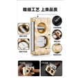 thumbnail image 6 of Cigar Cutter Multi-Functional Sharp Stainless Steel Cigar Cutter Knife V-Shaped Scissors Straight Snips with Cigar Drill Cigar Holder,磨砂金色, 6 of 12