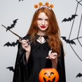 thumbnail image 5 of Vjnyvs 3 Pack Light Up Pumpkin Ghost Headband LED Halloween Hair Hoop Accessories, 5 of 7
