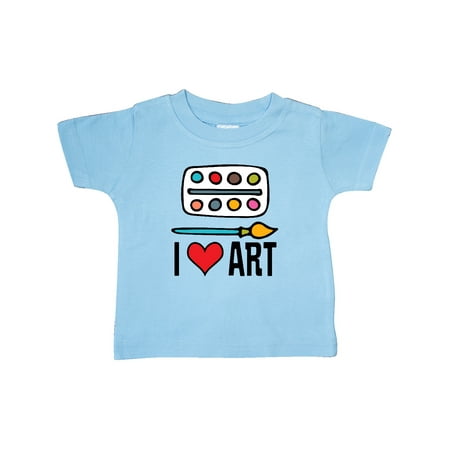 

Inktastic Painting I Love Art Gift Baby Boy or Baby Girl T-Shirt