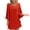 Red, variant on Sentmoon Fall Wedding Guest Dress Solid Color 3/4 Sleeve Crew Neck Midi Dresses for Women Relaxed Fit Casual T Shirt Dress