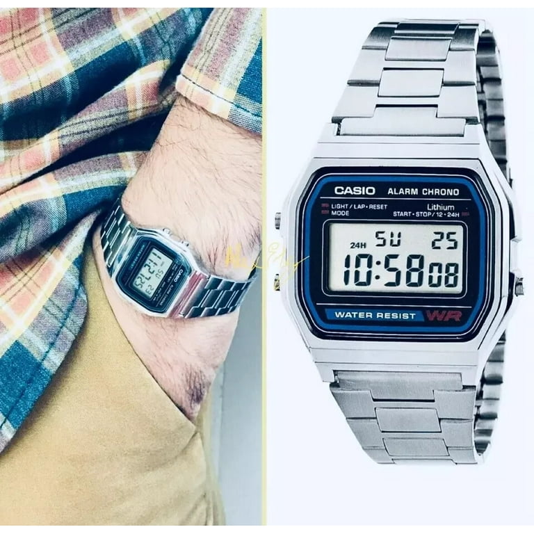 NEW CASIO Retro Classic Unisex Digital Steel Bracelet Watch A158WA