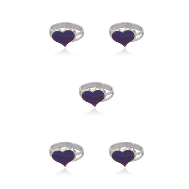 Sonducket Anillos Cambio de color Temperatura Emoción Sentimiento Fluorescente corazón derecho corazón derecho 5piezas Sonducket CBP227889