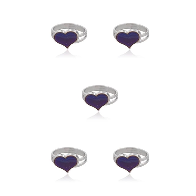 Sonducket Anillos Cambio de color Temperatura Emoción Sentimiento Fluorescente corazón derecho corazón derecho 5piezas Sonducket CBP227889