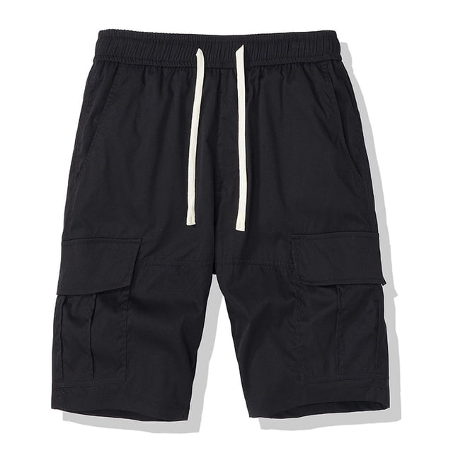 pstuiky Pantalones cortos de gimnasio, Pantalones cortos cargo casuales de moda para hombre, con bolsillos y botones, cintura elástica Pantalones cortos cargo