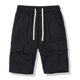 thumbnail image 1 of pstuiky Pantalones cortos para hombre, Pantalones cortos cargo casuales de moda para hombre, con bolsillos y botones, cintura elástica Pantalones cortos de entrenamiento, 1 of 3
