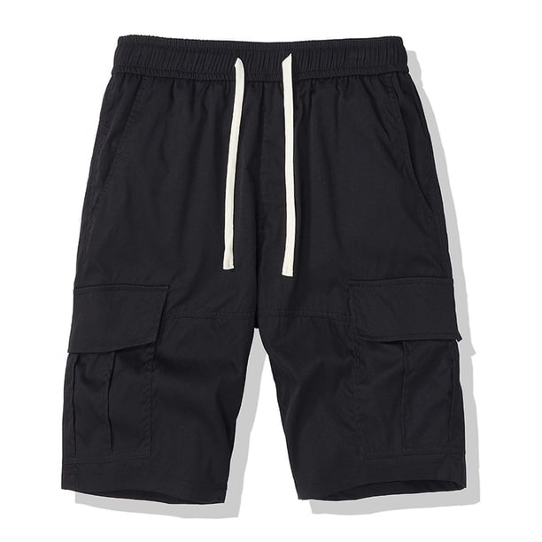 pstuiky Pantalones cortos para hombre, Pantalones cortos cargo casuales de moda para hombre, con bolsillos y botones, cintura elástica Pantalones cortos deportivos para hombre