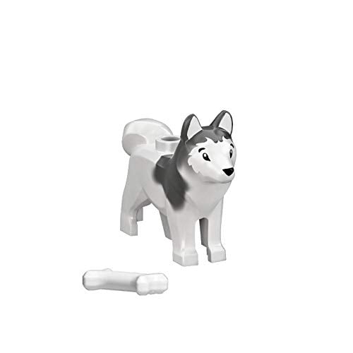 LEGO Animal Minifigura Husky Arctic Sled Dog con Hueso (Tama LEGO LEGO
