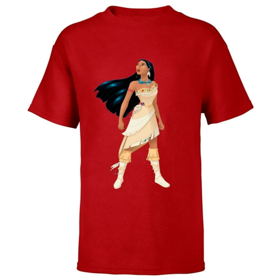 Disney Pocahontas T-Shirt - Short Sleeve T-Shirt for Kids - Customized-Red