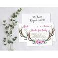 thumbnail image 3 of Inkdotpot 30Antler (Girl) Jungle Animals Baby Shower Book Request Cards Bring A Book Instead Of A Card Baby Shower Invitations Inserts Games, 3 of 6