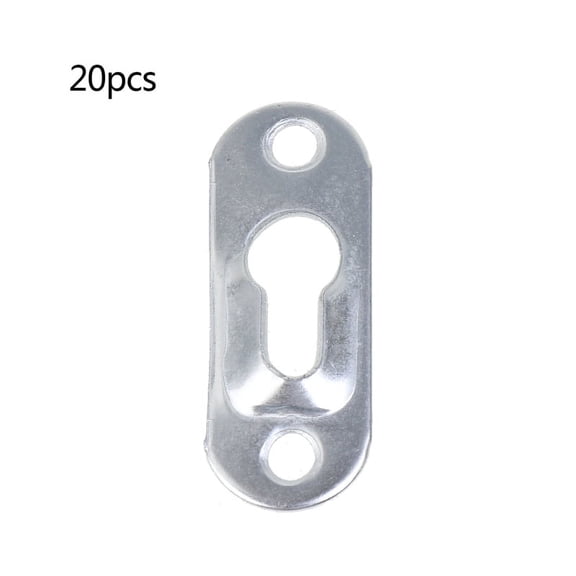 AOOOWER 20 Pieces Metal Single Keyhole Hangers Keyhole Hanging Brackets Mirrors Install Fasteners Furniture Hardware Durable