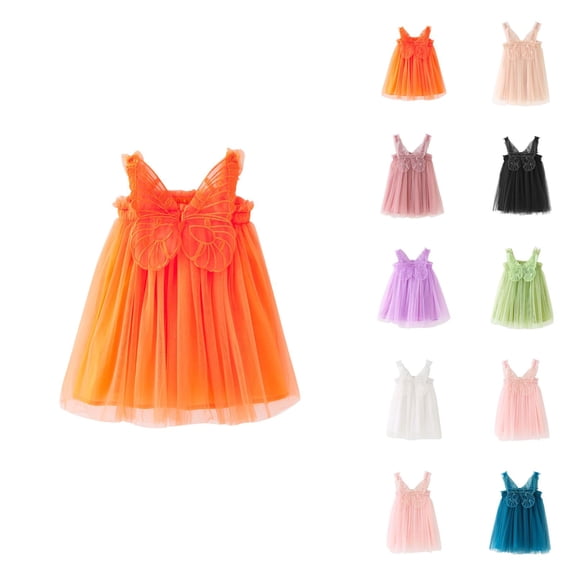 Sleeveless Suspenders Tutu Dress for Toddler Baby Girls, Casual Dance Party Flower Tulle Princess Dress Clothes