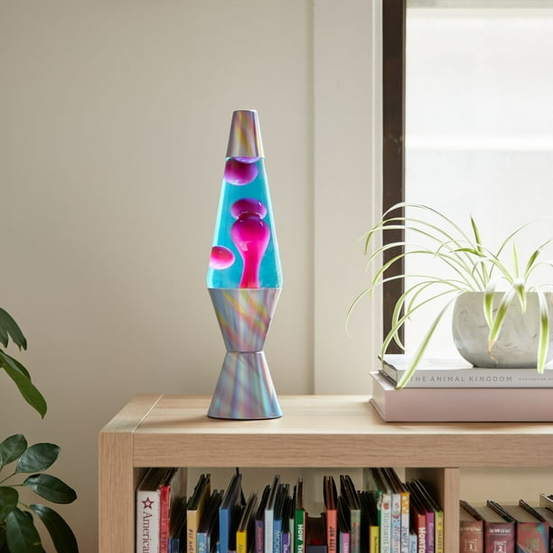 Schylling Original 14.5 Inch Holofoil Spectrum Lava Lamp, Pink Wax
