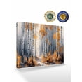 thumbnail image 2 of Orange Navy Blue Wall Art for Living Room,Canvas Picture Wall Decor for Bathroom Bedroom,Modern Oil Painting Art Forest Painting Artwork for Office Kitchen Hallway Dining Room Home Decor 12"x16", 2 of 8