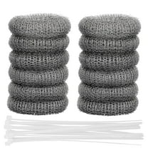 Aoteuk 12 Pack Laundry Hoses Lint Strainer with 12 Nylon Cable Ties, Laundry Mesh Washer Sink Drain Hose Screen Filter The Laundry Water Lint Traps Snare Net Rustproof Lint Catcher