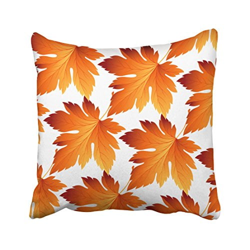 WinHome Decorative Pillowcases Fall Autumn Leaves Throw Pillow Covers Cases Cushion Cover Case