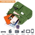 thumbnail image 3 of BadPiggies Nylon Shoulder Bag for Women Waterproof Crossbody Purse Casual Handbag with Adjustable Strap - Green, 3 of 9