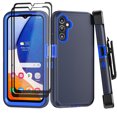 thumbnail image 1 of Aggxpf Galaxy A14 5G Case Screen Protector, Phone Case with Belt-Clip Holster, Military Grade Full Body Protection Case, Dark Blue, 1 of 5