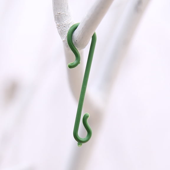 DECORNIJIA 200pcs Green Plastic Hangers for Hanging S Hooks for Christmas Ornaments