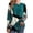 Green, variant on Color Block Shirts for Women Casual Round Neck Long Sleeve Printed Loose Shirt Blouse Tops Purple