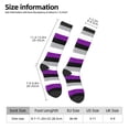 thumbnail image 3 of Women's Knee High Socks Asexuality Pride Flag Outdoor Casual Tube Socks, 3 of 7