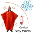 thumbnail image 4 of Plus Size Emergency Poncho, Mylar Poncho with Hood, Mylar Emergency Blanket in Camping, Hiking, and Outdoor Activities, 4 of 6