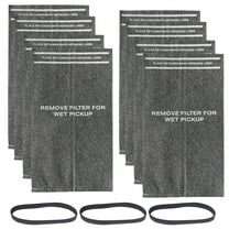 8 Pack 38737 Dust Filter Bags Replacement for Craftsman 2 to 2.5 Gallon Wet/Dry Vacuums and Powerhead Bucket Vac, Part# CMXZVBE38737 / 9-38737, with 3 Retaining Bands