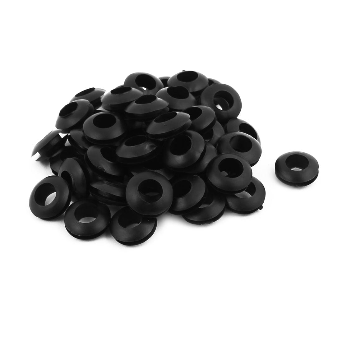 Electrical Firewall Rubber Double Sides Wire Cable Grommets 0.3" Inner
