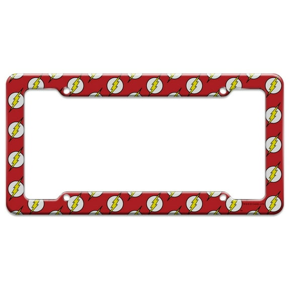 The Flash Lightning Bolt Logo License Plate Tag Frame