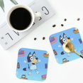 thumbnail image 4 of Lsque Bluey Pattern 4" Drink Coasters Set of 6, Leather Absorbent Coasters, Table Coaster Set Decorative Coffee Cup Coasters Housewarming Gift, 4 of 7