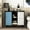 Black+Blue, variant on Ample Storage / Kitchen Dining Room Use / Easy Assembly Black Red Sideboard