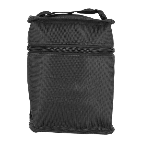 NFTIGB Black Canvas Markers Pen Storage Case, Student Pen Organizer Bag for 48 Pens (Small), Portable Foldable Pouch with Handle and Zipper Compartment, 7.87 inches / 20 cm