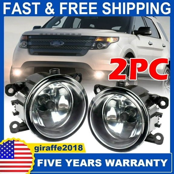 Pair Bumper Fog Light Lamp For Nissan Armada 2008-2015 Clear Lens Replacement OA