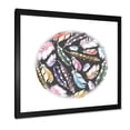 thumbnail image 2 of Designart 'Colorful Boho Feathers In Circle Shape' Bohemian & Eclectic Framed Art Print, 2 of 4