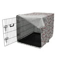 thumbnail image 3 of Mushroom Dog Crate Cover, Nature Garden Continuous Woodland Pattern on Neutral Background Print, Easy to Use Pet Kennel Cover Small Dogs Puppies Kittens, 7 Sizes, Pale Taupe Vermilion, by Ambesonne, 3 of 6