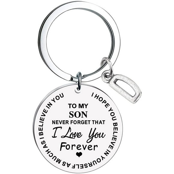 Qiopertar Étiquette en acier inoxydable collier cadeau pour la famille et les hommes et les femmes, rappelez - vous que vous êtes plus courageux que maman et porte - clés pour fils et fille