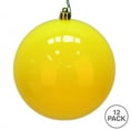 thumbnail image 3 of Vickerman 3" Yellow Shiny Ball Ornament, 12 per Bag, 3 of 5