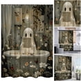 thumbnail image 4 of Cortina Bañera Baño Halloween Tela Poliéster Fantasma Dibujos Animados Lindo, 4 of 9