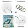 thumbnail image 5 of Coastal Turtle Bathroom Shower Curtains with 12 Hooks Polyester Waterproof Shower Curtain for Stalls and Bathtubs Nautical Ocean Shells Seaweeds Starfish Decorative Bathroom Privacy Curtain 36x72 In, 5 of 9