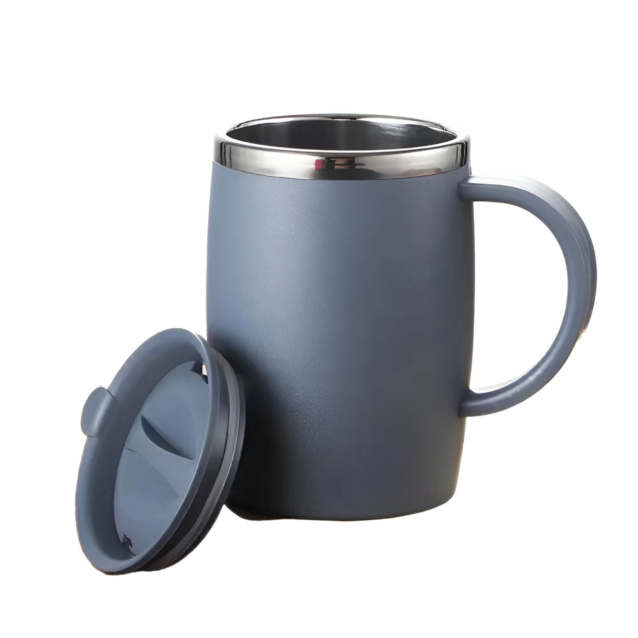 10oz Insulated Coffee Mug With Lid,Stainless Steel Coffee Cup,Double Wall  Vacuum Coffee Tumbler With HAndle,Premium Thermal Travel Coffee Mug -  Walmart.com