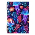 thumbnail image 2 of Jellyfish Leaves Colorful Ring Binder Notebook Journey Note Diary College Ruled Spiral Notebook Study Loose Leaf Paper A5 60 Pages, 2 of 8