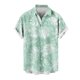 thumbnail image 4 of Mens Casual Manga Corta Botón Abajo Camisas Turndown Cuello Hawaii Impresión Botón Camisa Cardigan, 4 of 5